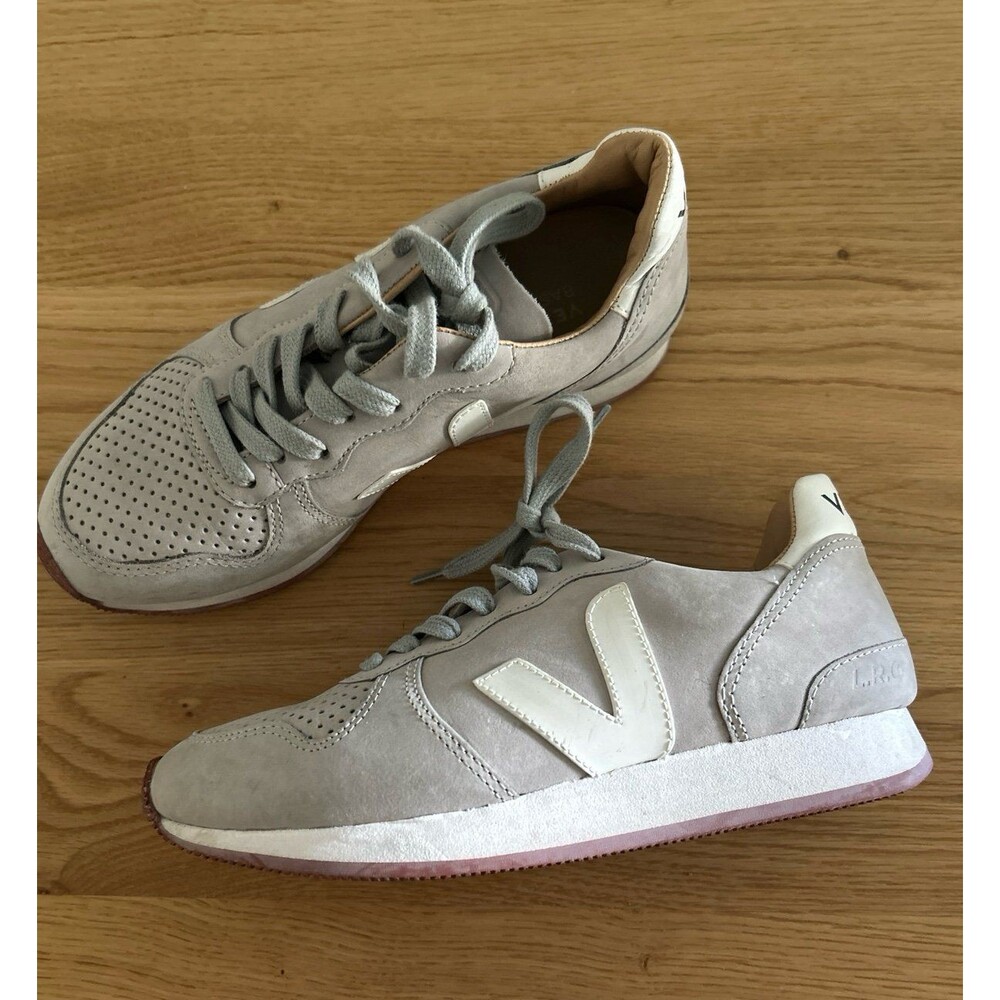 Veja Oxford Grey V12 Bastille Leather Sneakers - Size 6